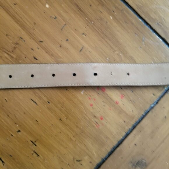 WCM New York Black Leather Belt, Mock Reptile Alligator Croc Print, Size Large - Picture 5 of 13